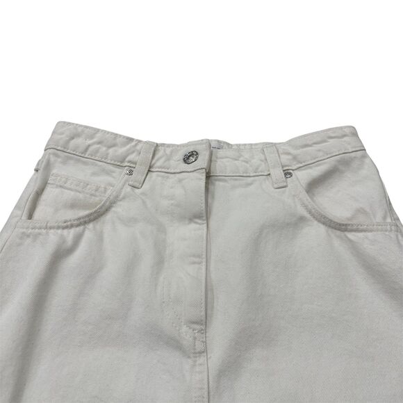 MANGO White Denim Midi Skirt Size S - Picture 2 of 7